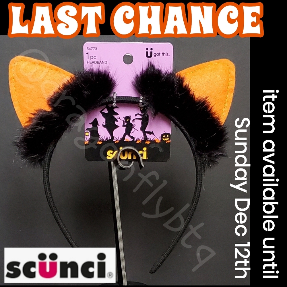 💥NWT scünci Halloween Cat Headband